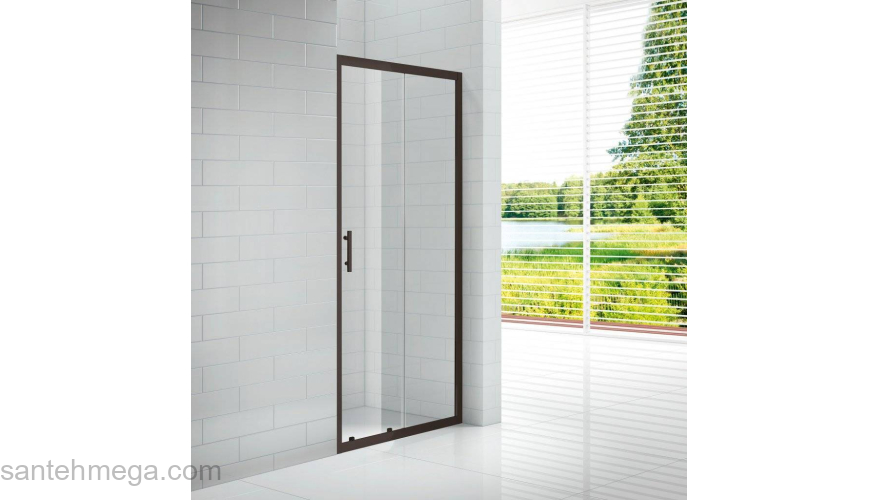 Душевая дверь CEZARES Eco ECO-O-BF-1-120-C-NERO. Фото