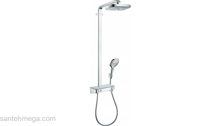 Душевая стойка Hansgrohe Raindance Select Push 300 2jet Showerpipe хром 27126000. Фото