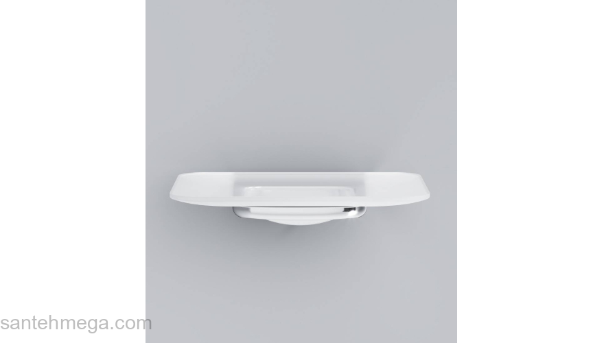 Стеклянная мыльница с настенным держателем AM.PM Inspire 2.0 A50A34200 для ванной комнаты. Фото