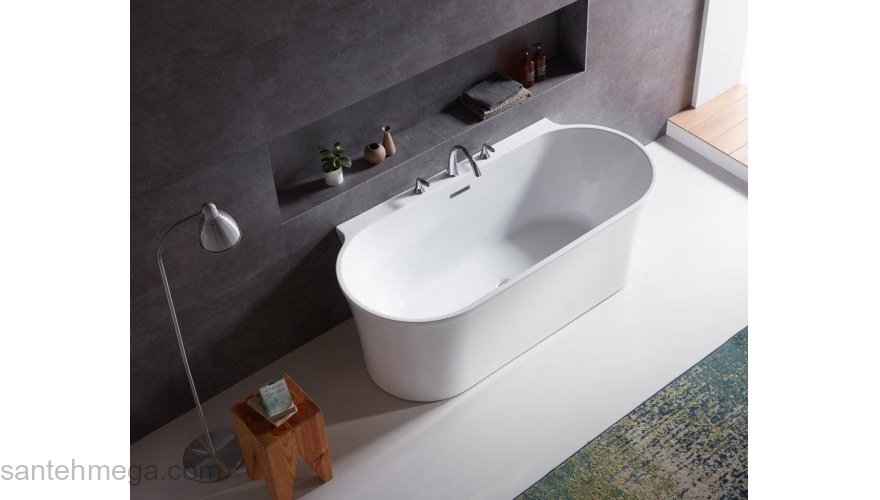 Ванна акриловая пристенная BELBAGNO BB409-1500-800. Фото