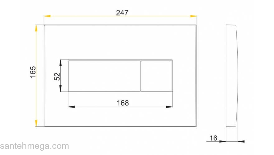 Клавиша смыва AlcaPlast M378. Фото