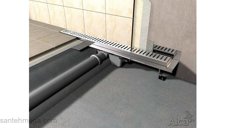 Водоотводящий желоб ALCAPLAST Flexible Low APZ104-950. Фото