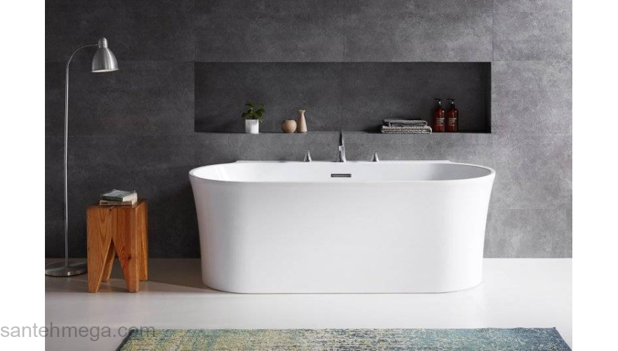 Ванна акриловая пристенная BELBAGNO BB409-1500-800. Фото