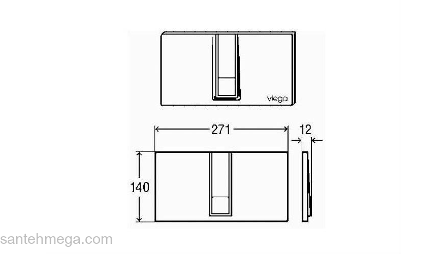 Комплект для подвесного унитаза VIEGA Eco 727550. Фото