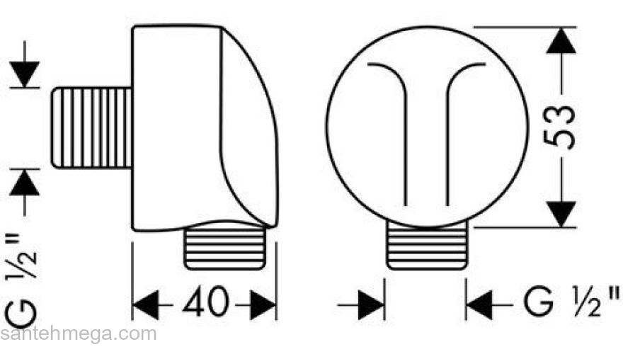 Шланговое подсоединение Hansgrohe Fixfit S 27454000. Фото