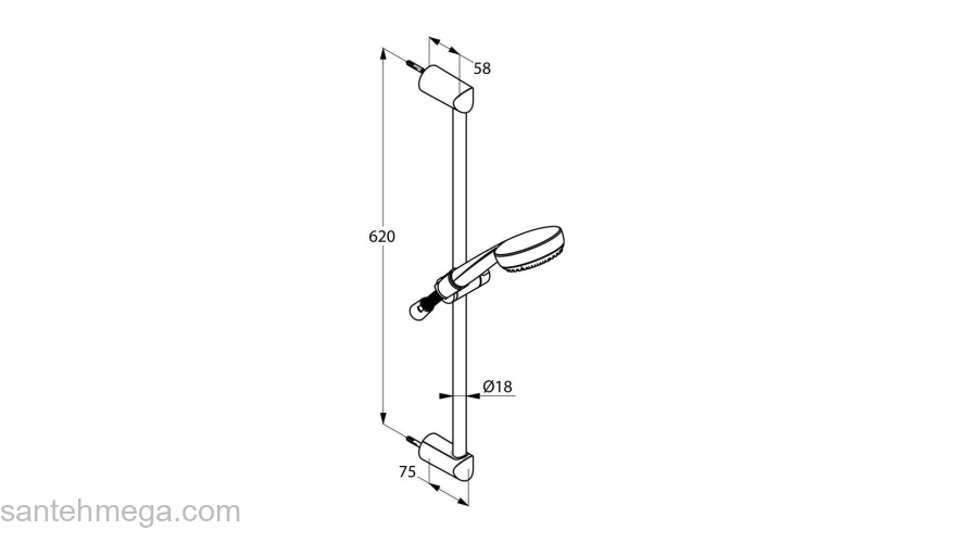 Душевой гарнитур KLUDI Logo 6836005-00. Фото