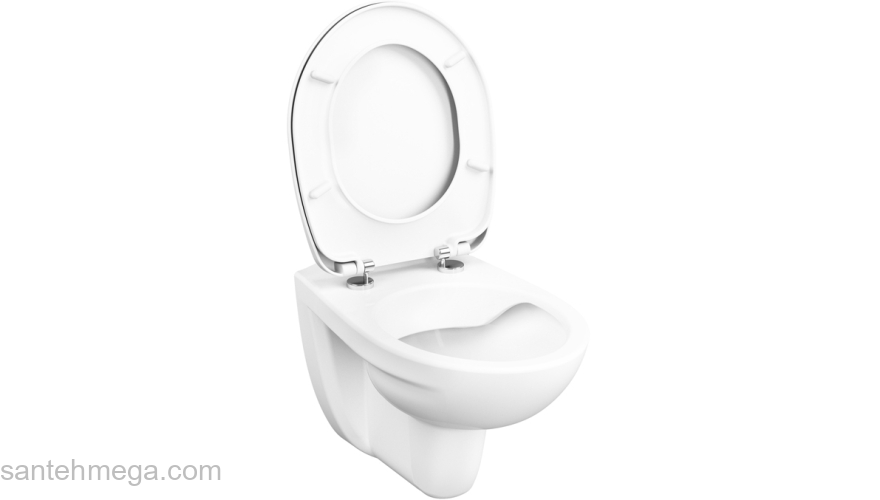 Инсталляция с подвесным унитазом VITRA S10 Spinflush,с сидением микролифт и панелью 9842B003-7206. Фото