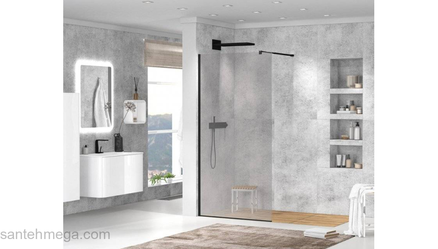 Душевая перегородка CEZARES Liberta LIBERTA-L-1-100-GR-NERO