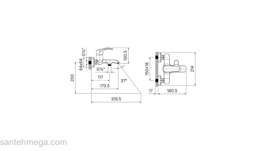 Смеситель для ванны Joker IDDIS JOKSB00i02WA. Фото
