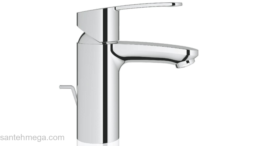 GROHE 2337420E Eurostyle Cosmopolitan Смеситель для раковины со сливным гарнитуром, с энергосберегающим картриджем - подача холодной воды при центральном положении рычага. Фото