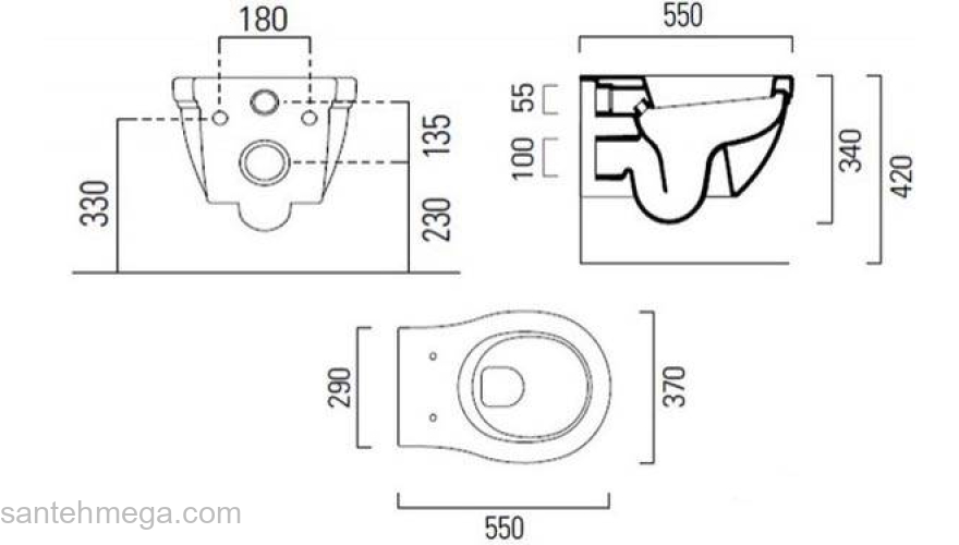 Унитаз подвесной GSI Classic 871211. Фото