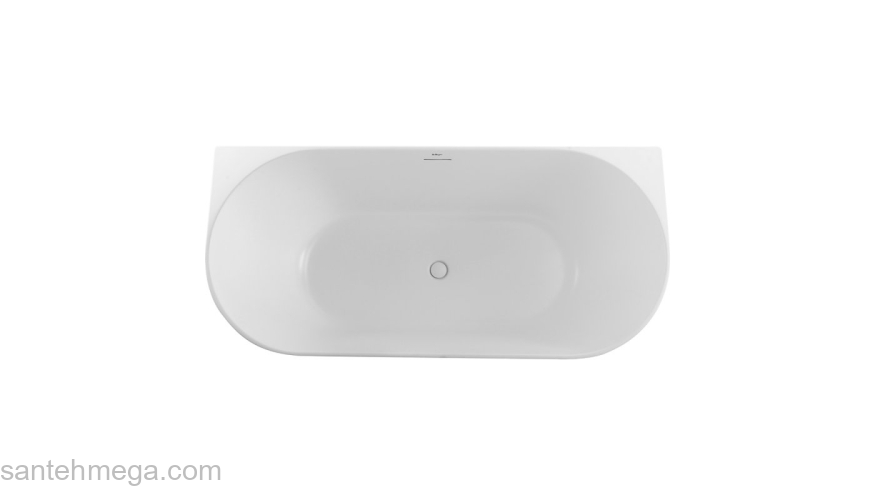 Ванна акриловая пристенная матовая BELBAGNO BB412-1700-800-MATT. Фото