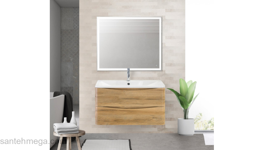Тумба под раковину подвесная BELBAGNO ACQUA-800-2C-SO-RR Rovere Rustico. Фото