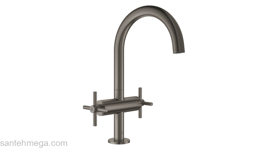 GROHE 21019AL3 Atrio New Смеситель двухвентильный для раковины на 1 отверстие, крестобразная ручка, размер L, Графит. Фото