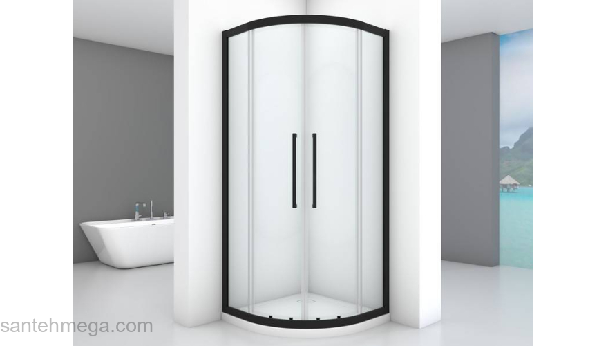 Душевой уголок BLACK & WHITE Stellar Wind Black S801 900. Фото