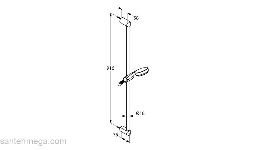 Душевой гарнитур KLUDI Logo 6819005-00. Фото