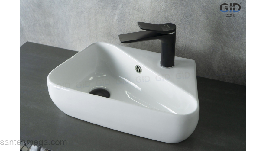 Раковина подвесная GID N9275L 45х28 61107L Белый Раковина подвесная GID N9275L 45х28 61107L Белый. Фото