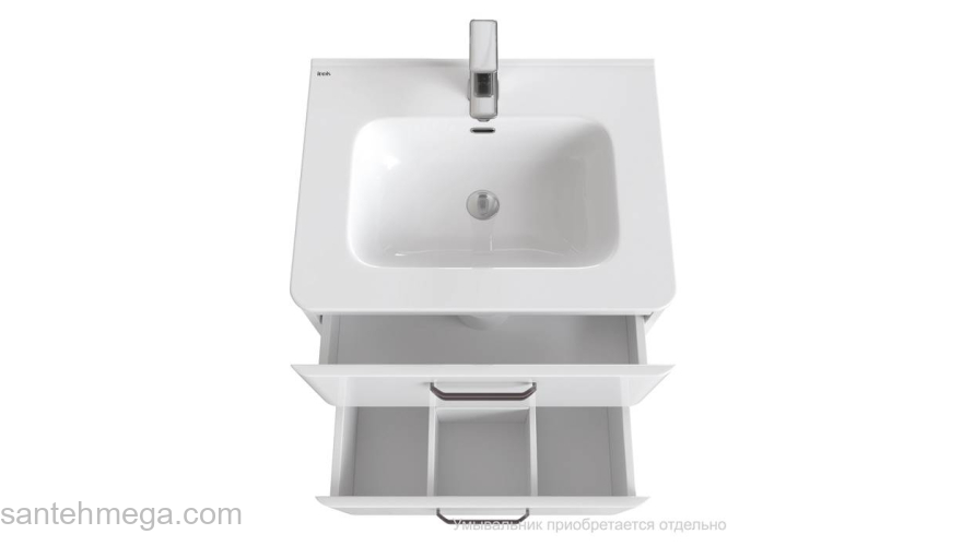Тумба подвесная белая 60 см Brick  IDDIS BRI60W0i95. Подходит умывальник: 0106000i28. Фото