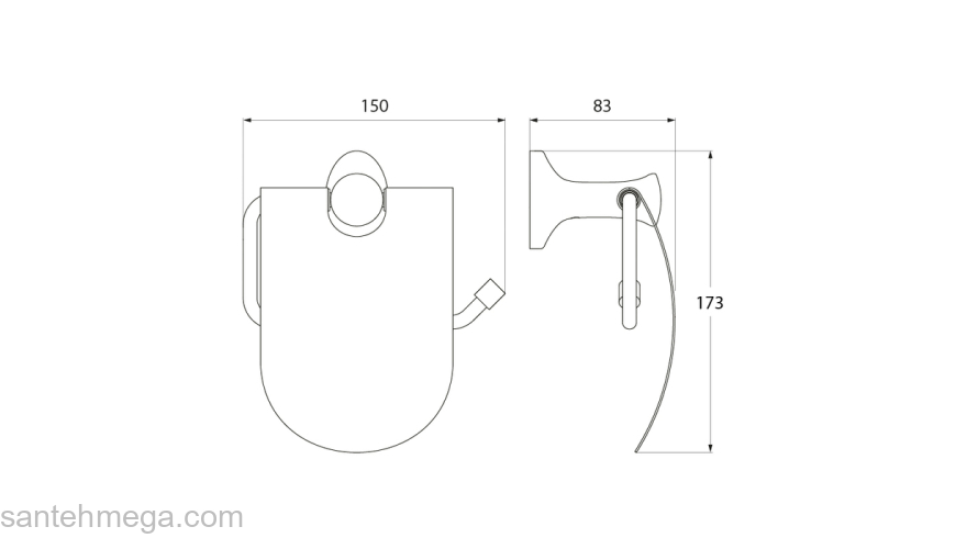 Бумагодержатель с крышкой IDDIS Leaf LEASBC0I43 для ванной комнаты. Фото