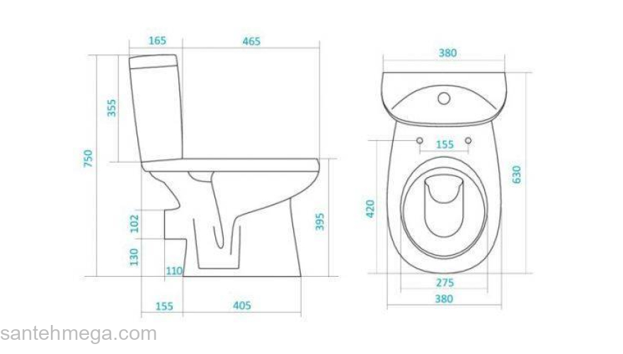 Унитаз-компакт SANTEK Анимо 1.WH30.2.132. Фото