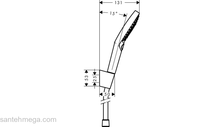 Душевой набор Hansgrohe Raindance Select S 120 3jet PowderRain 27668000. Фото
