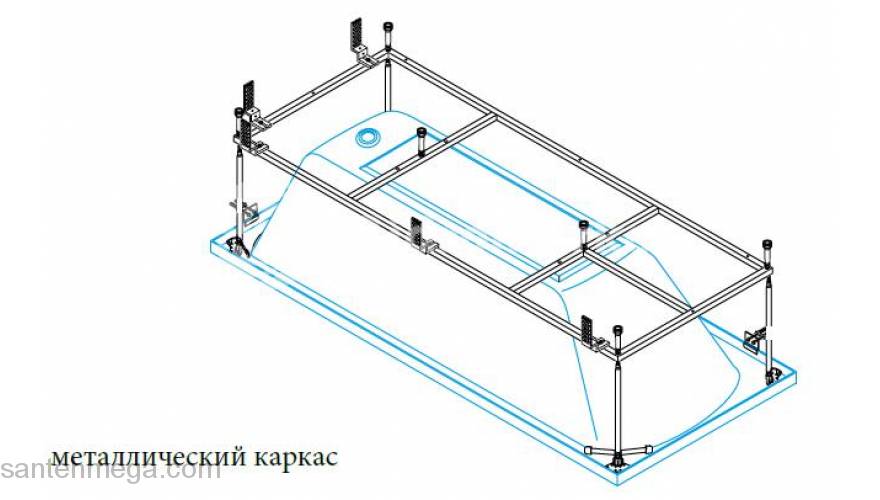 Каркас для ванны CEZARES Plane P180-200MF. Фото