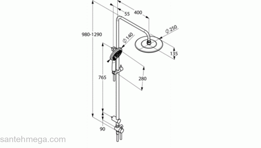 Душевая система KLUDI Dual Shower System 6709005-00. Фото