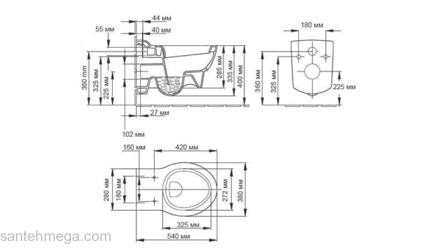 Унитаз подвесной JACOB DELAFON OVE E1585-00. Фото