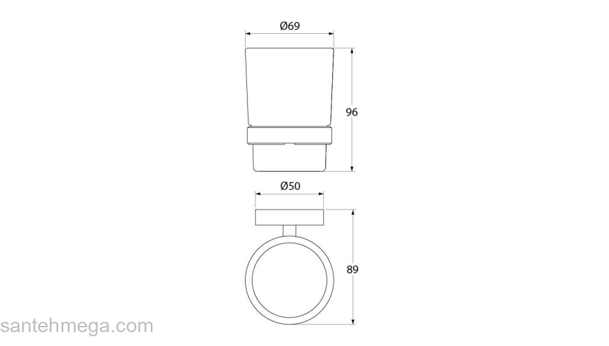 Подстаканник одинарный IDDIS Calipso CALMBG1i45 для ванной комнаты. Фото