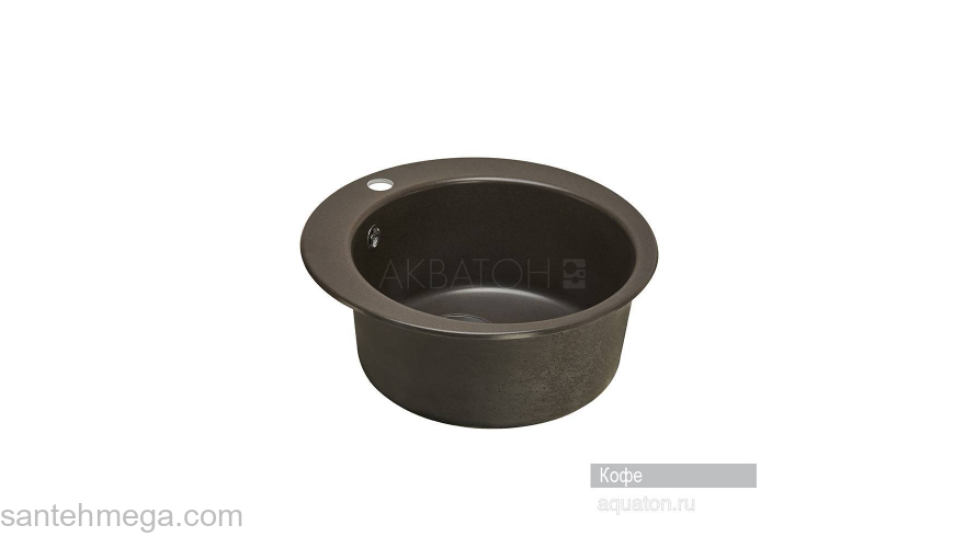 Мойка для кухни Акватон Иверия круглая кофе 1A711032IV280. Фото
