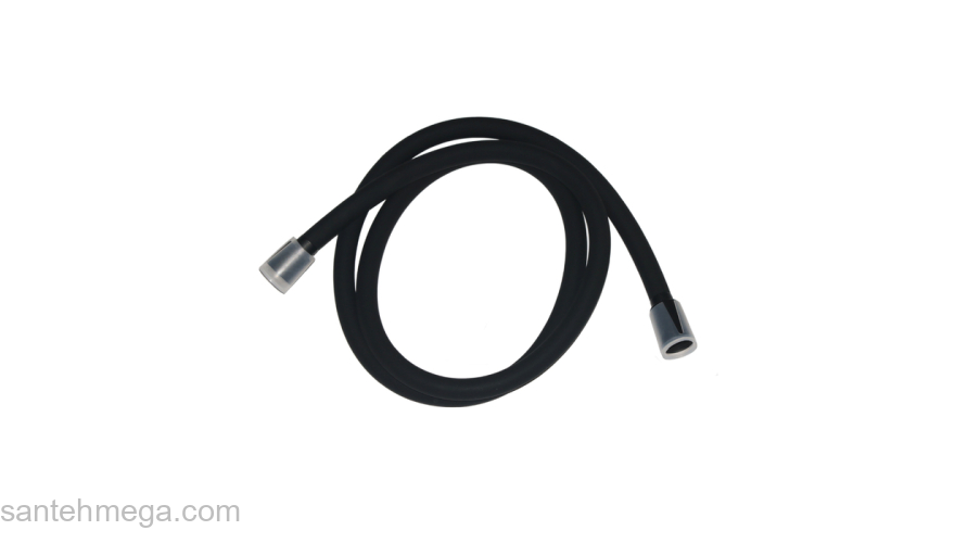 Шланг для душа черный матовый силиконовый 1,2м Optima Home IDDIS OPH12BLi19. Фото