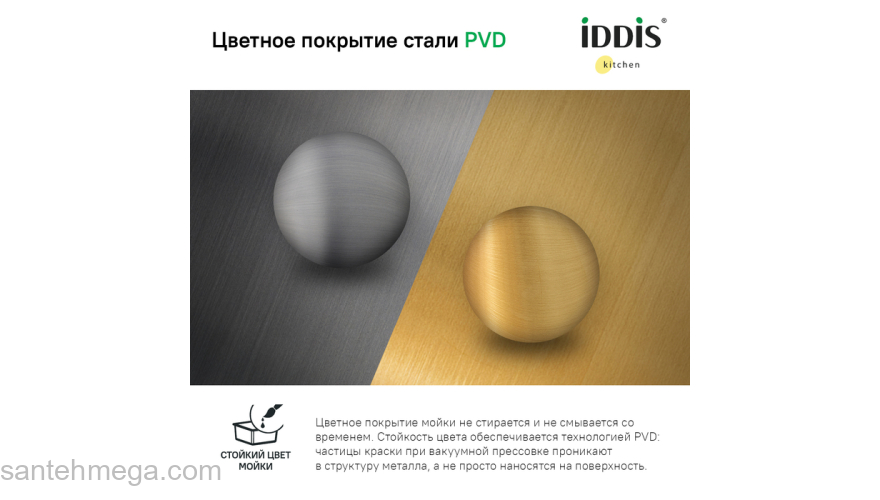 Мойка нерж. сталь универсального монтажа графит 740*440  Edifice IDDIS EDI74G0i77. Фото