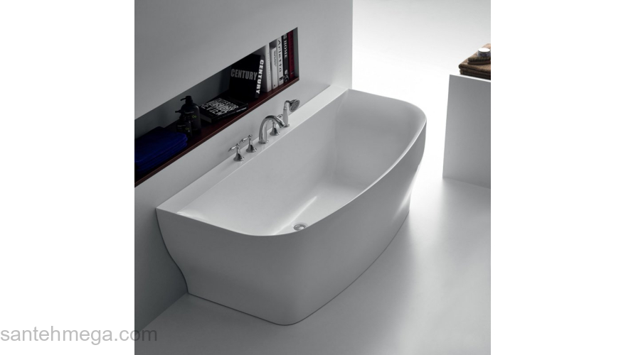 Ванна акриловая пристенная BELBAGNO BB74-1650-W0. Фото