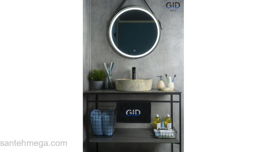 Раковина накладная GID Mnc534 45х45 54443 Под камень. Глянцевый. Фото