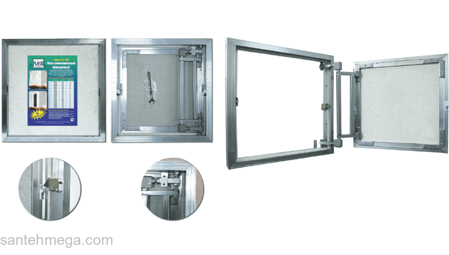 Люк ревизионный под плитку LYUKER AL-KR 70/40. Фото