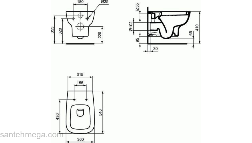 Унитаз подвесной IDEAL STANDARD Esedra T281401. Фото