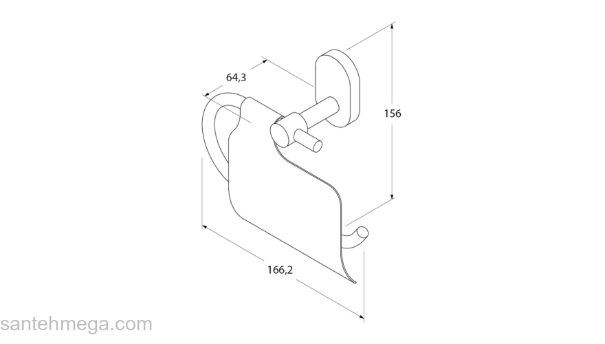 Бумагодержатель с крышкой IDDIS Mirro Plus MRPSBC0i43 для ванной комнаты. Фото