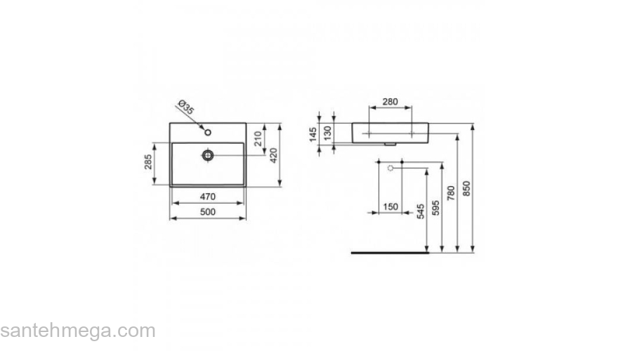 Раковина IDEAL STANDARD Strada 50х42 K077701. Фото