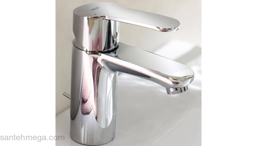 GROHE 2337420E Eurostyle Cosmopolitan Смеситель для раковины со сливным гарнитуром, с энергосберегающим картриджем - подача холодной воды при центральном положении рычага. Фото