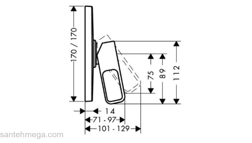 Смеситель для душа AXOR Urquiola 11625000 (внешняя часть). Фото