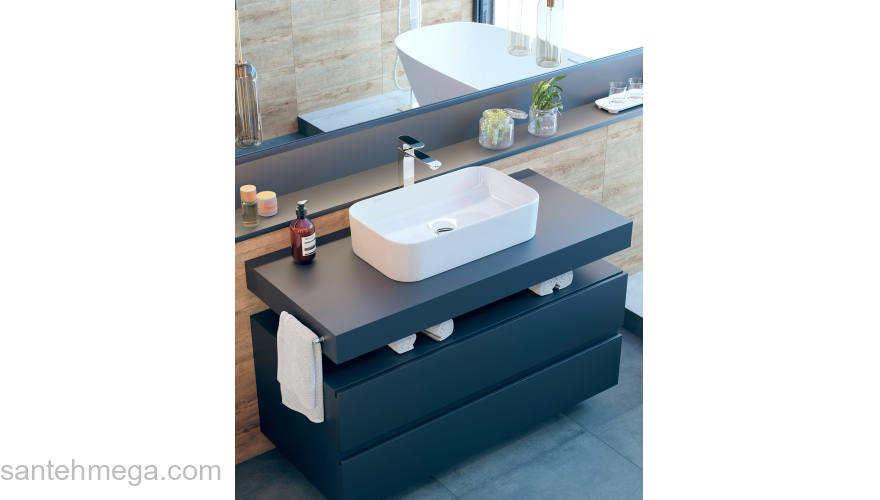 Раковина накладная SANITA LUXE Infinity Slim 60х36 INF60SLWB01S. Фото