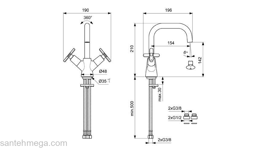 Смеситель для раковины VIDIMA Art BA326AA. Фото