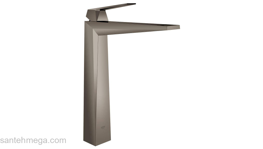 GROHE 23114A00 Allure Brilliant Смеситель для раковины, свободностоящий, гладкий корпус, цвет: темный гарфит, глянец. Фото