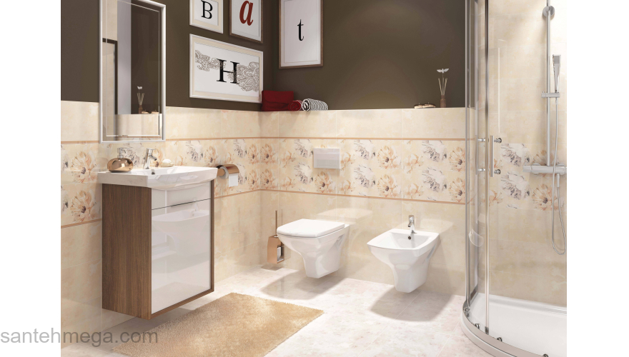 CERSANIT Унитаз компакт CARINA NEW CLEAN ON 011 с сиденьем slim дюропласт и микролифтом easy-off KO-CAR011-3/5-COn-S-DL. Фото