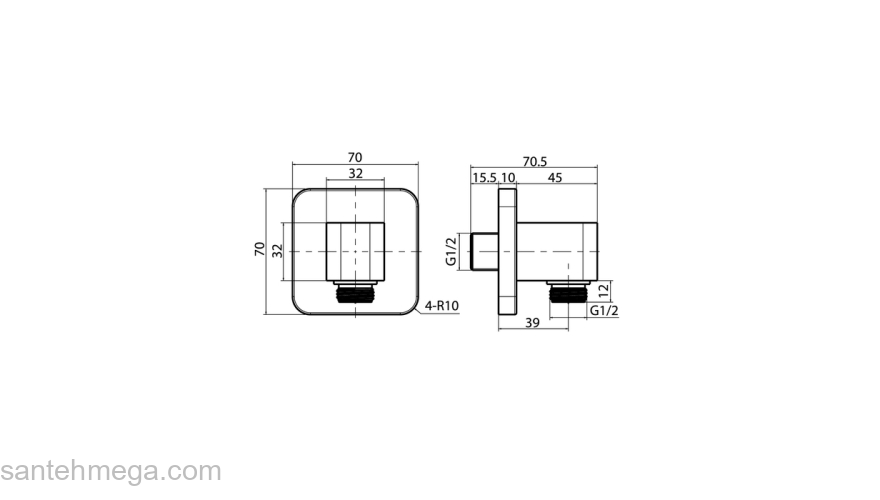 Выход для шланга без держателя черный матовый Slide IDDIS SLIBL00i62. Фото