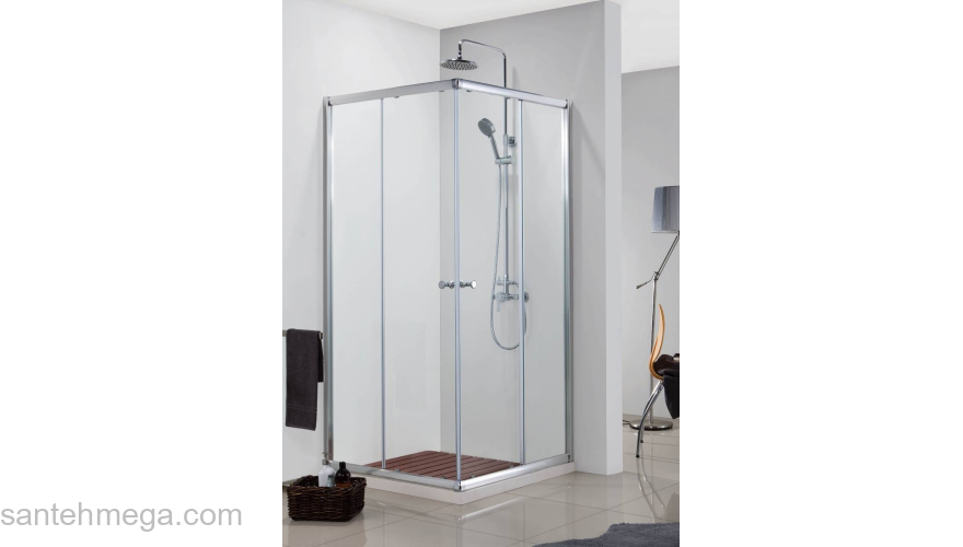 Душевое ограждение AZARIO Greenwood 100х100 AZ-NNE1142 1000 Chrome. Фото
