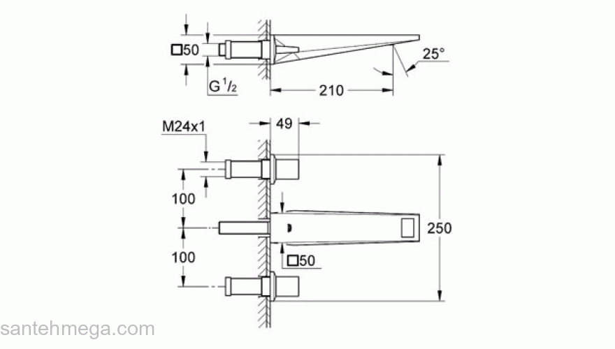 Смеситель для раковины GROHE Allure Brilliant 20348000 (внешняя часть). Фото