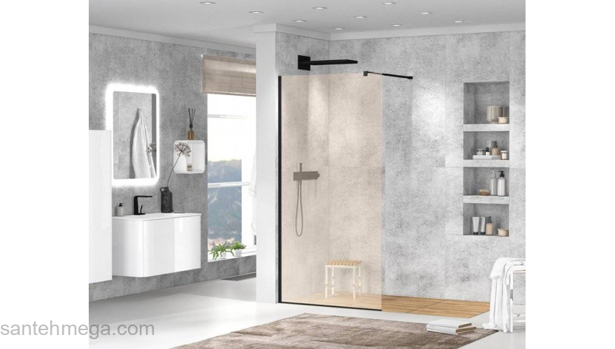 Душевая перегородка CEZARES Liberta LIBERTA-L-1-110-BR-NERO