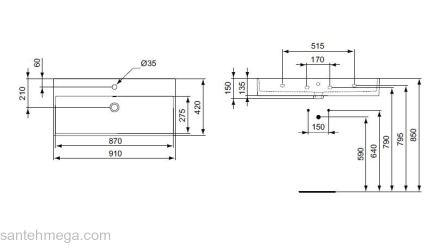 Раковина IDEAL STANDARD Strada 91х42 K078601. Фото