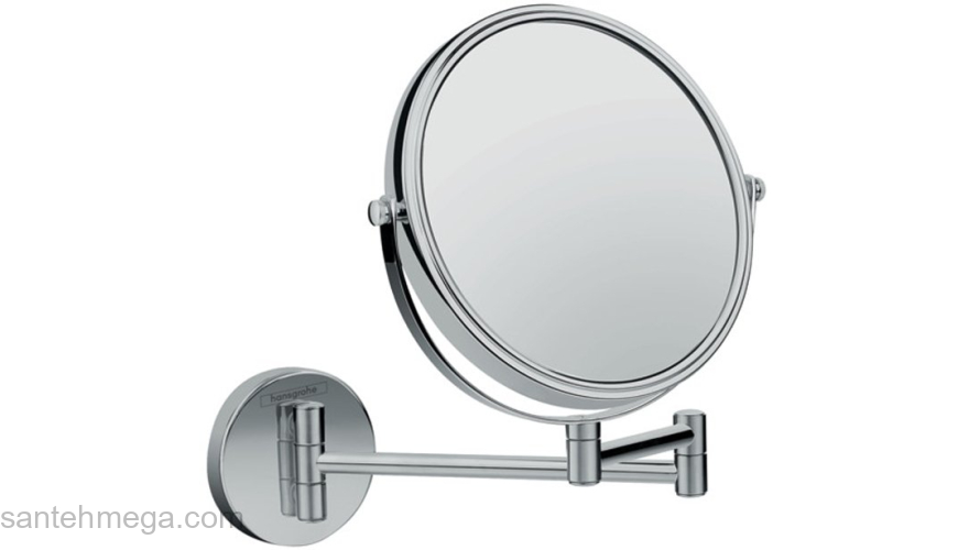 Зеркало для бритья без подсветки Hansgrohe Logis Universal 73561000 для ванной комнаты. Фото